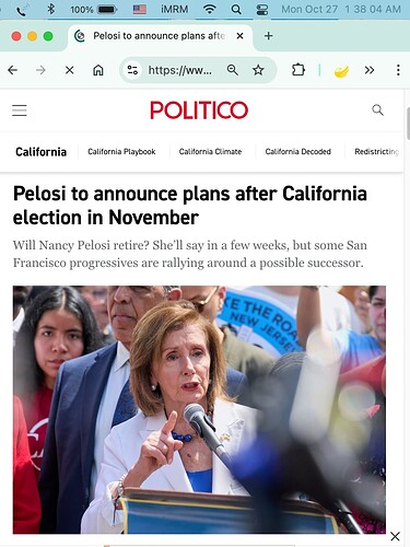 politico.com news 2025 10 22 pelosi re election @dustingardiner @JeremyBWhite