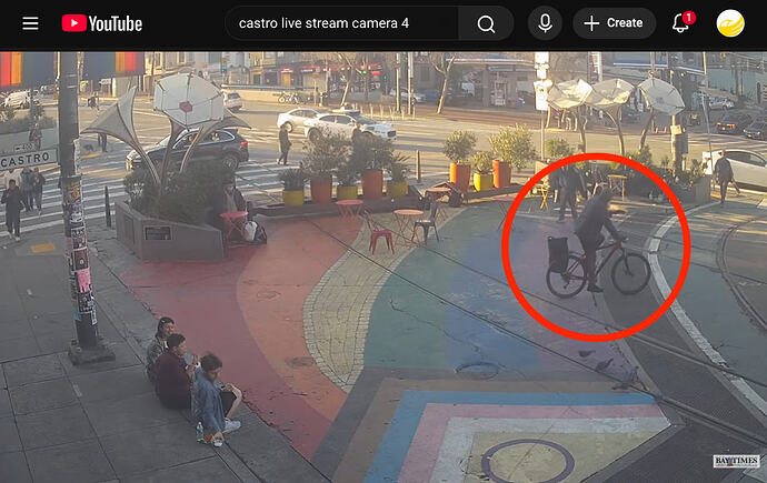 mARTy stage middle Castro Street Cam 4 Live Stream Castro Street Cam 4 Streamed LIVE Thursday 22 January 2026 a biking away